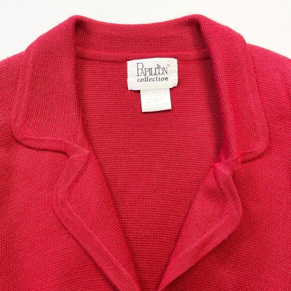 VTG Papillon Collection Cardigan Sweater Womens Large Minimalist Old Money Retro - Picture 10 of 12